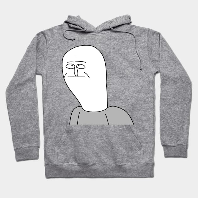 Bald Man Hoodie by LaserPewPew